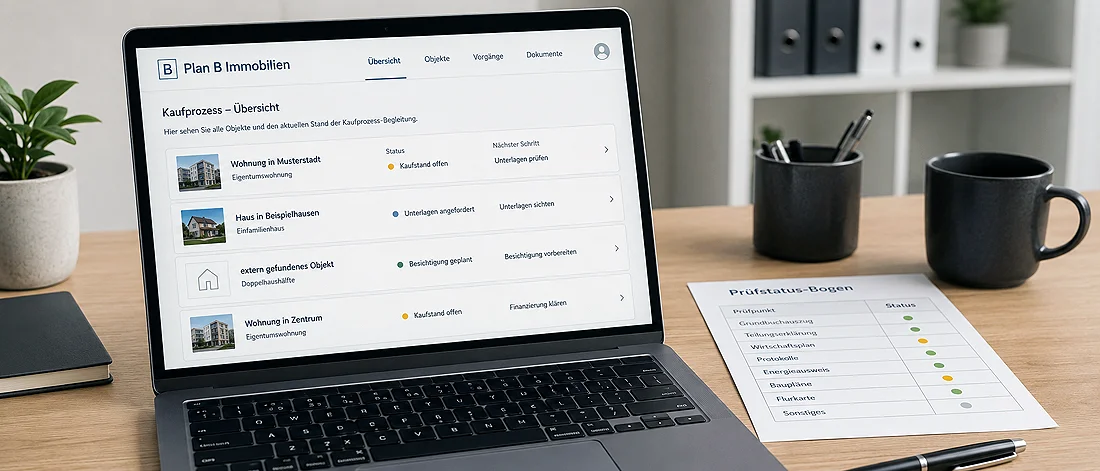 Digitale Projektverwaltung mit Aufgaben, Unterlagen, Planständen und Entscheidungsstatus.